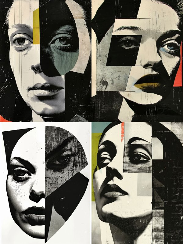 Fragmented Gaze Modernist Collage