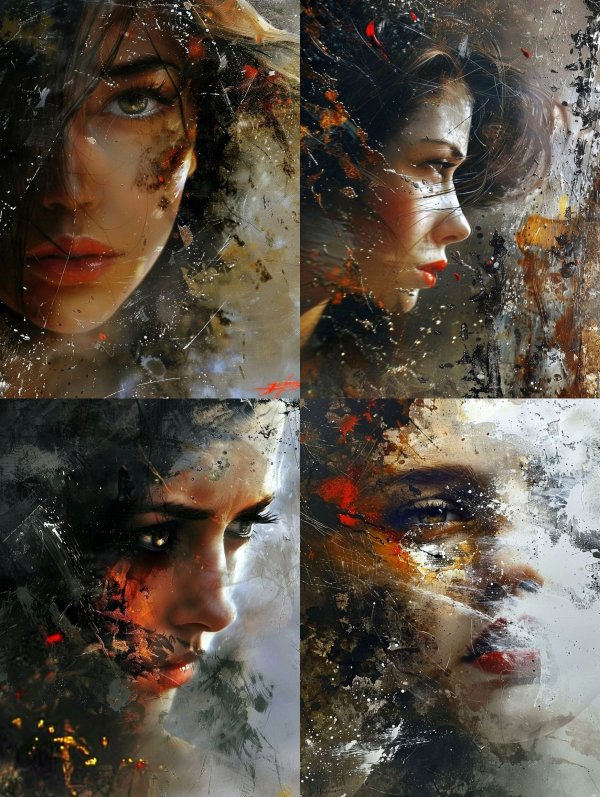 Gritty Ethereal Portrait in Chaos