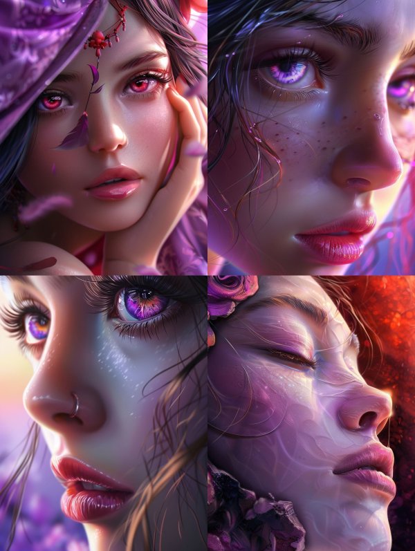 Ethereal Neon Fantasy Portraits