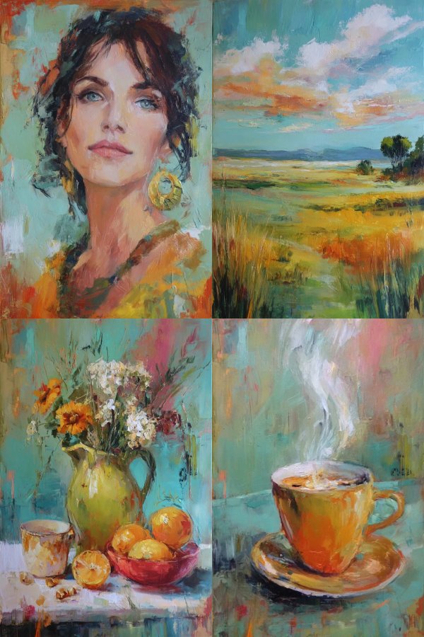 Vibrant Impressionist Muse