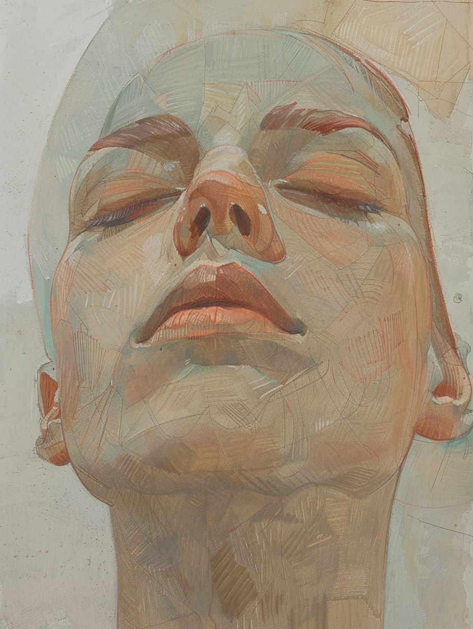 Ethereal Pastel Portrait Study