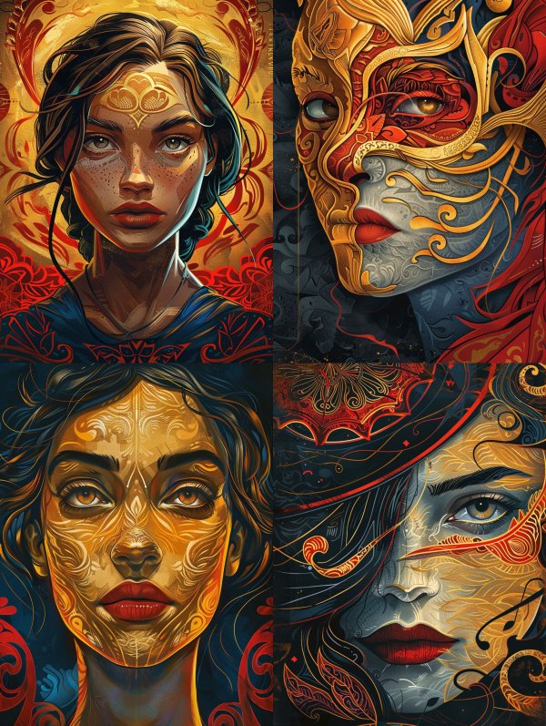Gilded Mysticism and Ethereal Portraits