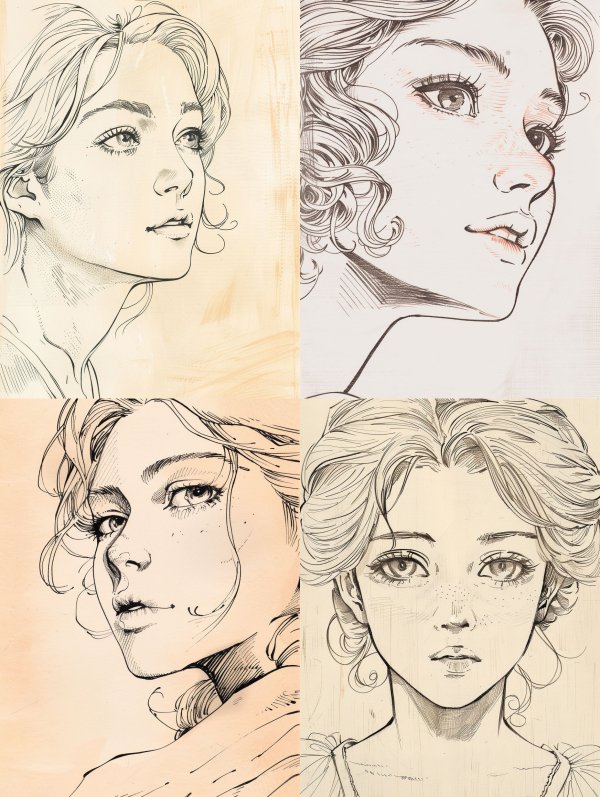 Ethereal Ink Portrait Study