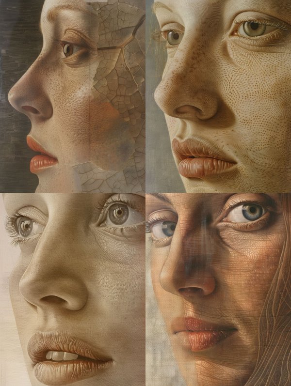 Fragmented Classical Stone Portraits