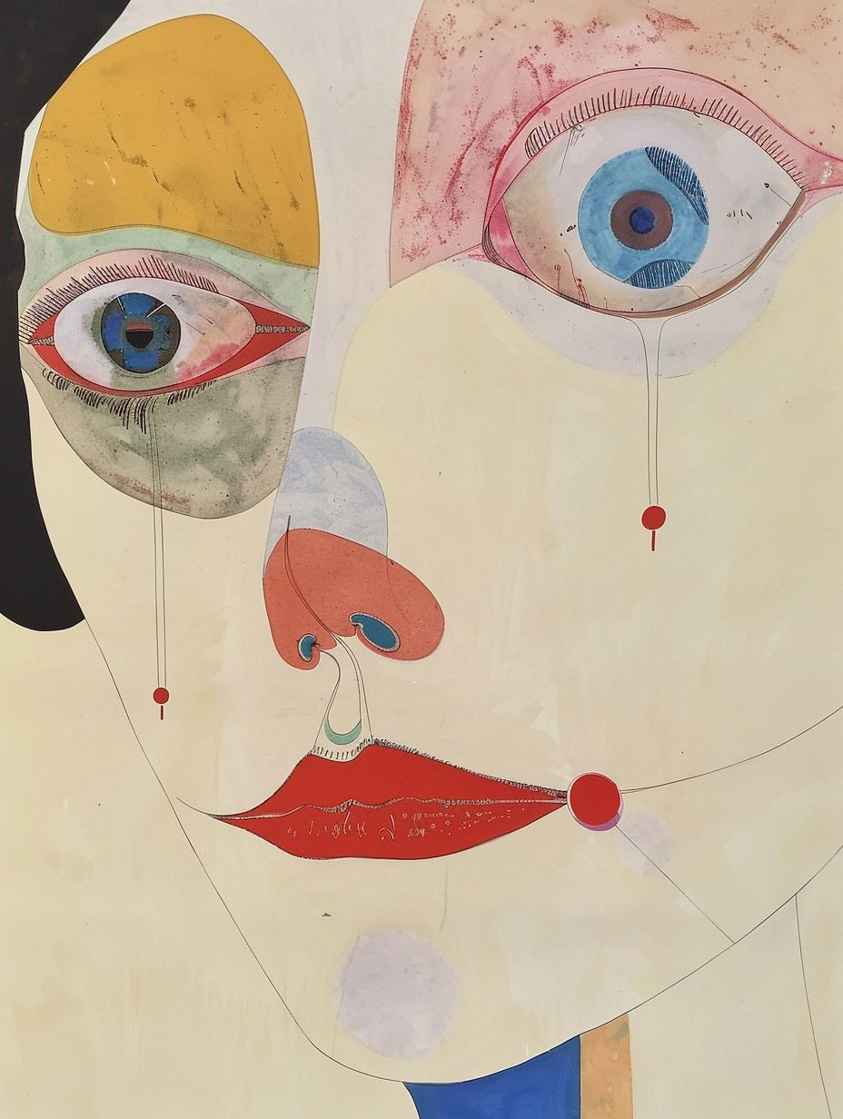 Fragmented Surrealist Portrait Study