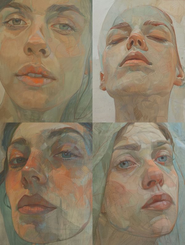 Ethereal Pastel Portrait Study