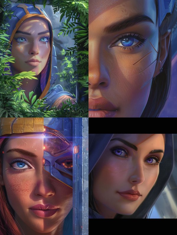 Ethereal Gaze of Digital Beauty