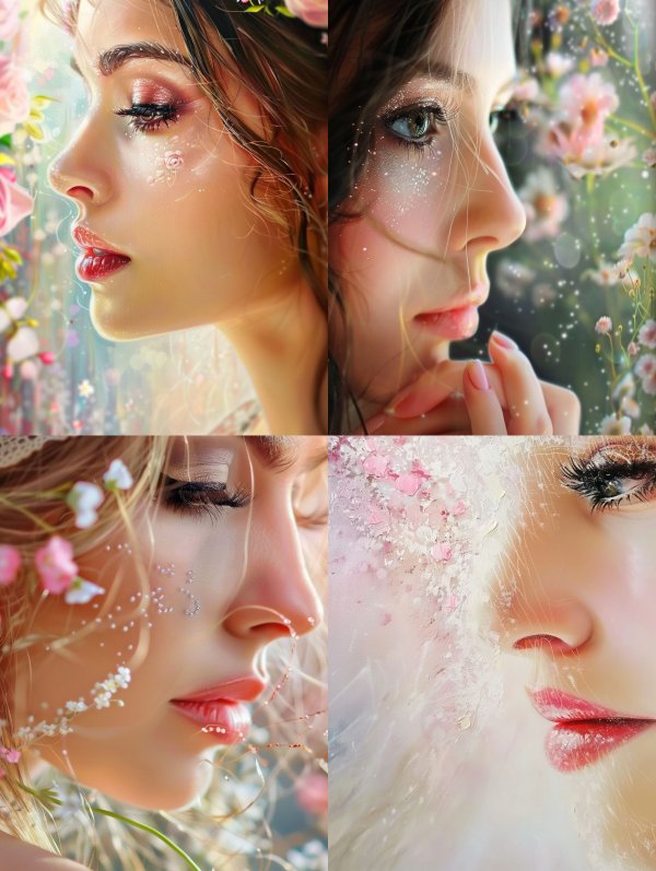 Ethereal Floral Dream Portrait