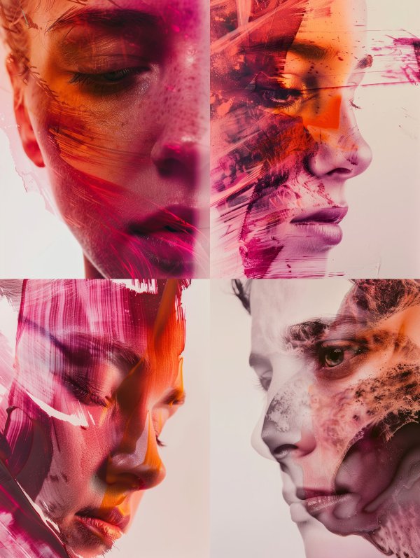 Neon Prism Portrait