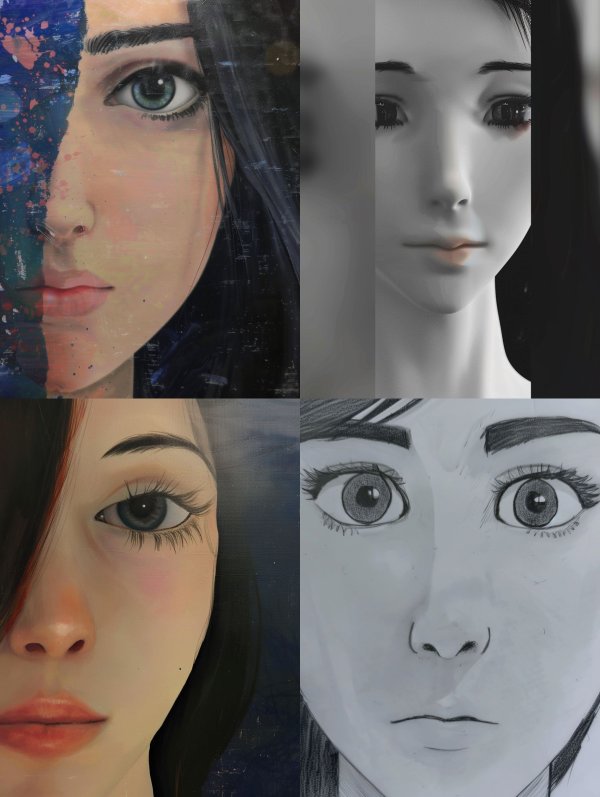Ethereal Digital Portrait Studies