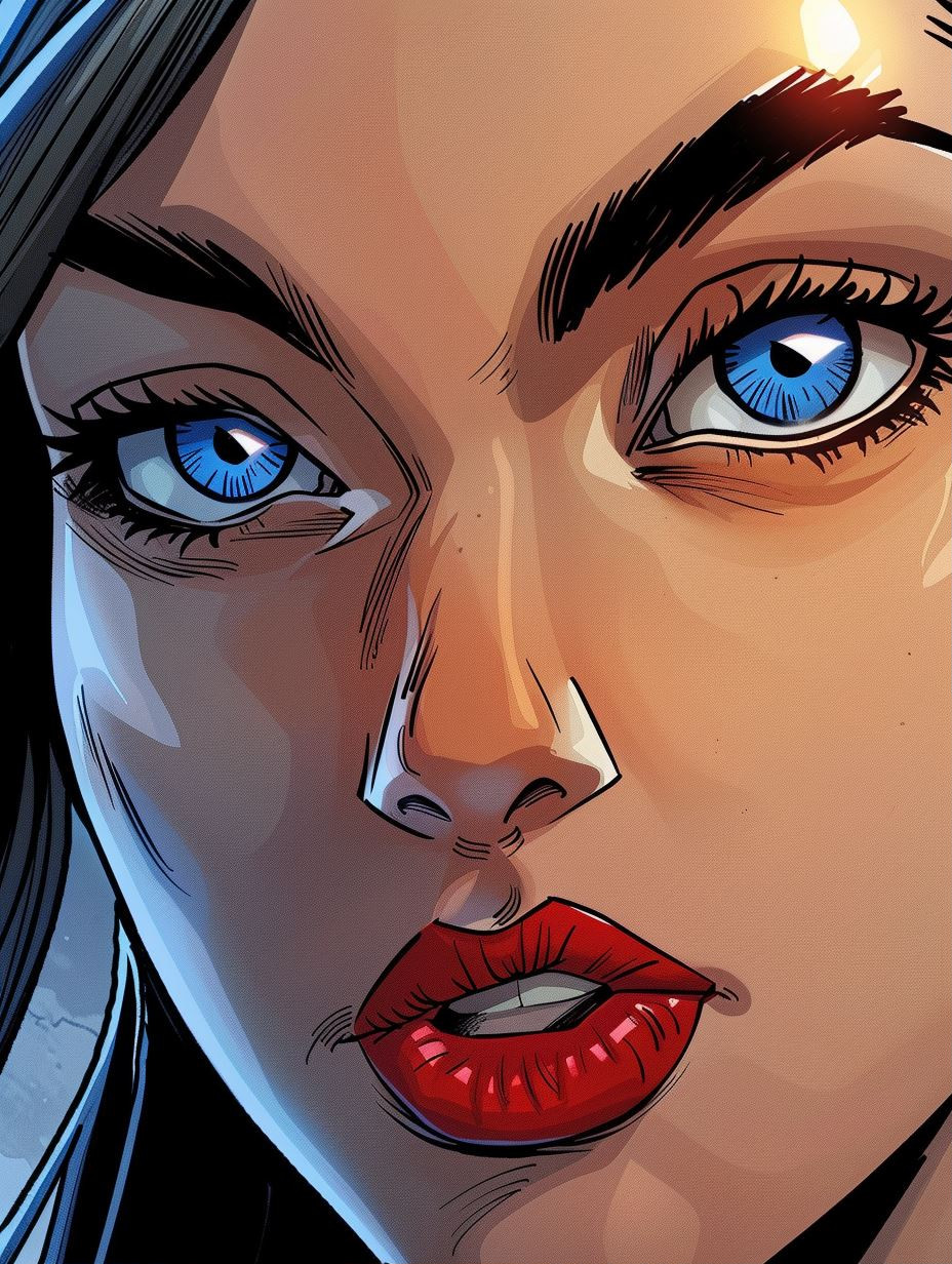 Electric Blue Comic Noir - Image 1
