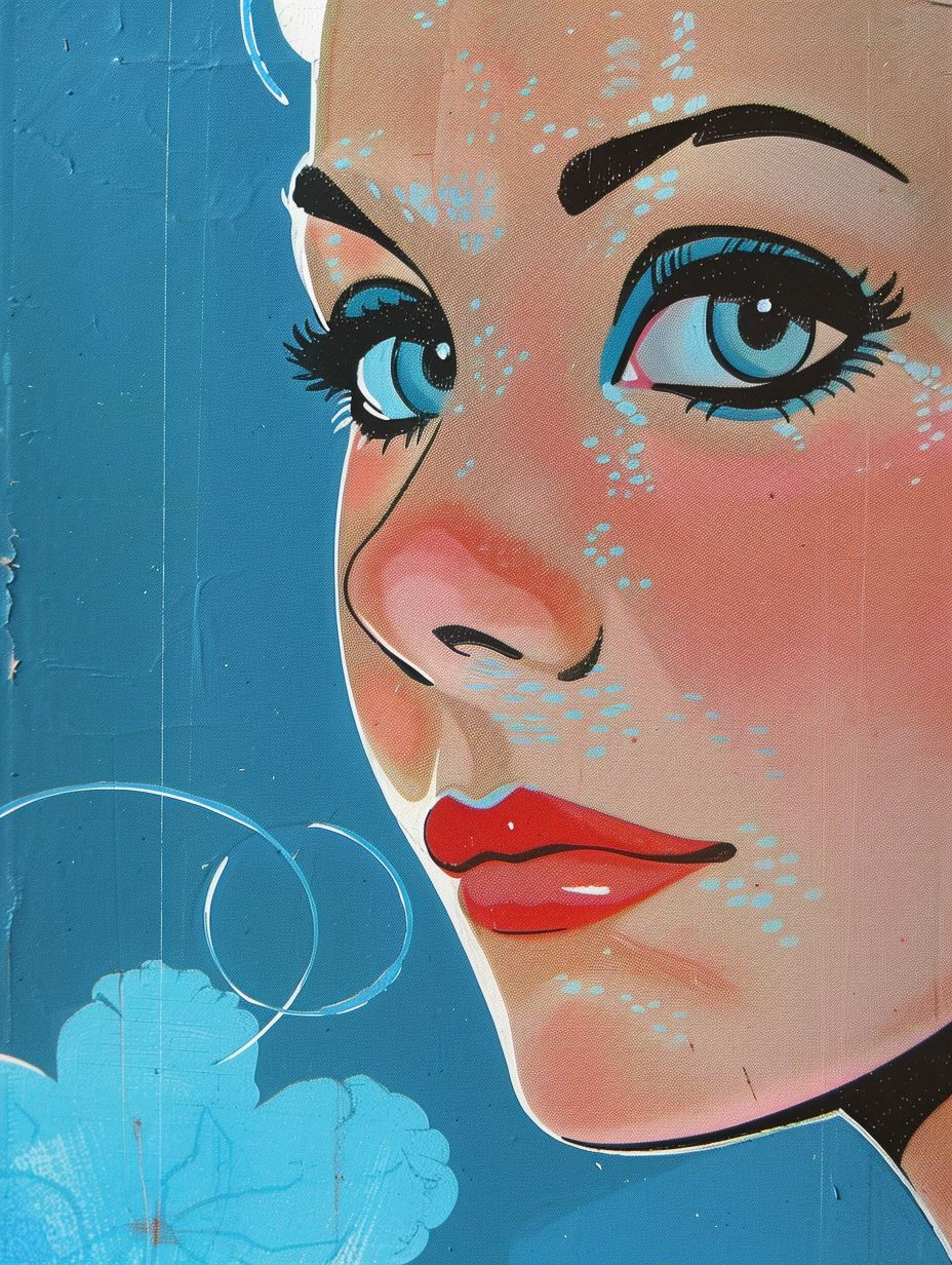 Vintage Mid-Century Pop Art Muse