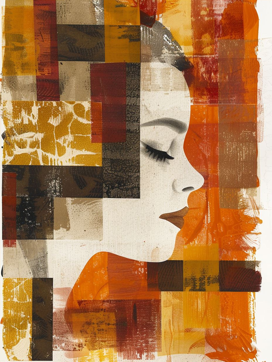 Fragmented Amber Portrait Study