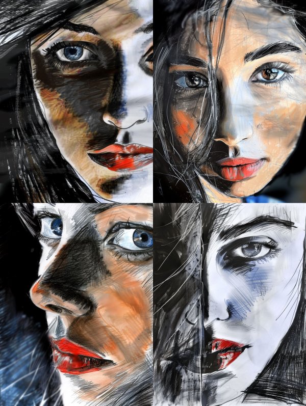 Fragmented Soul Digital Portrait