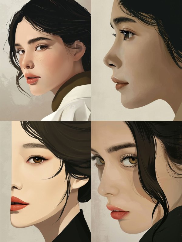 Elegant Digital Portrait Studies