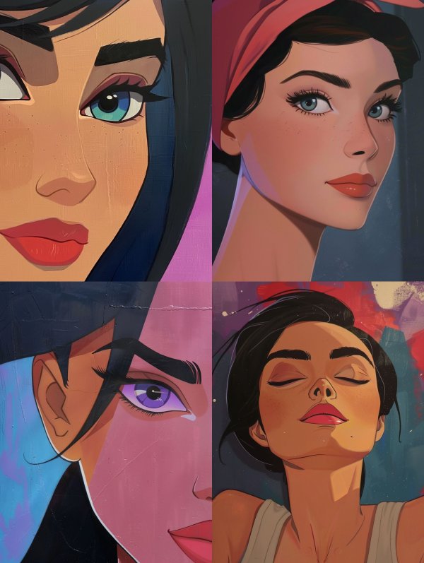 Azure Gaze Pop Art