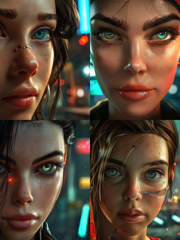 Neon Cyberpunk Gaze