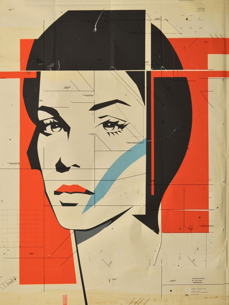 Constructivist Geometric Portrait Study