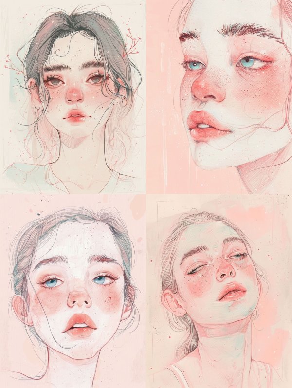 Ethereal Pastel Dream Portrait