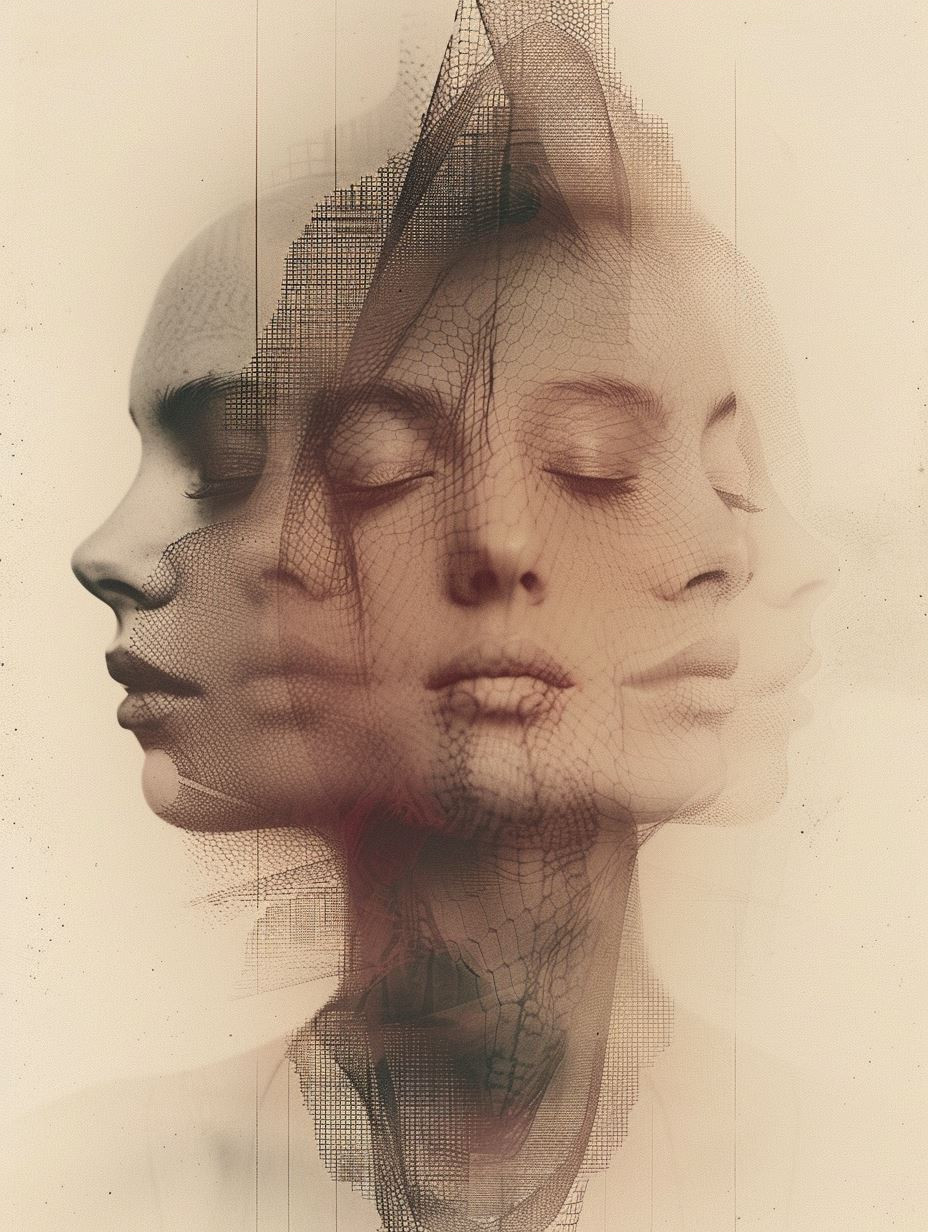 Ethereal Fragmented Portrait Study
