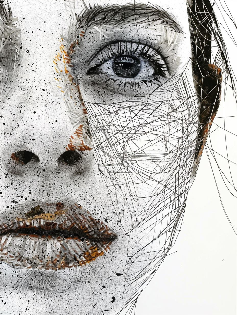 Fragmented Gaze in Ink