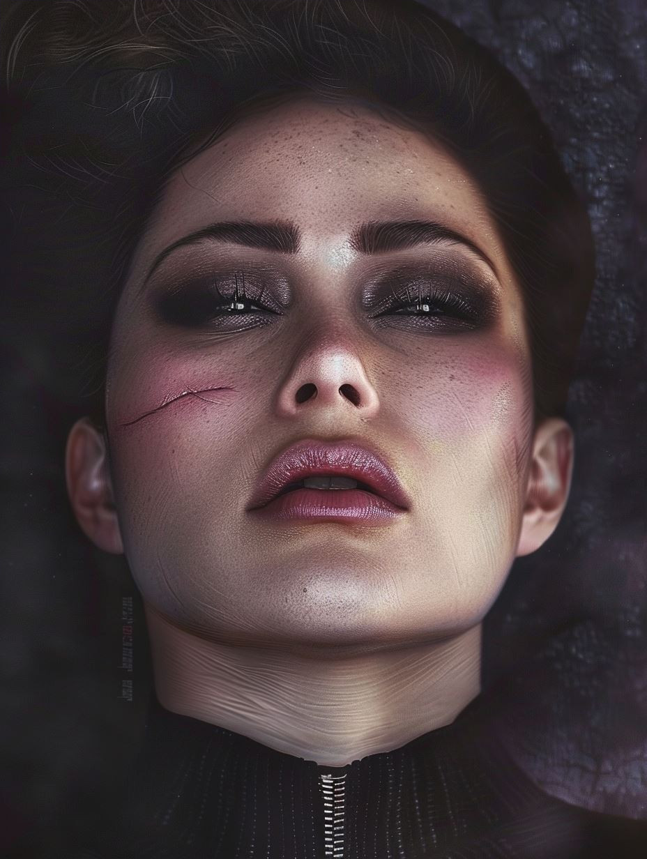 Ethereal Neon Dew Portrait