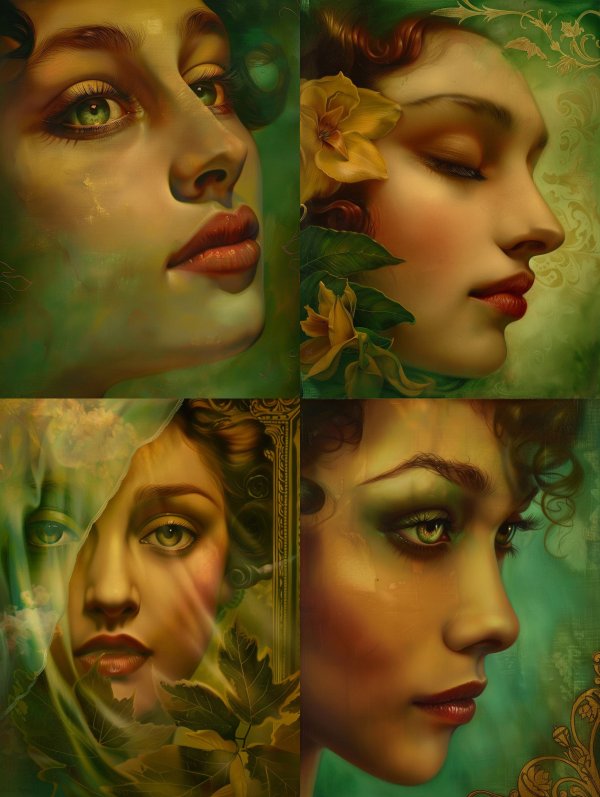 Emerald Gaze Ethereal Portrait