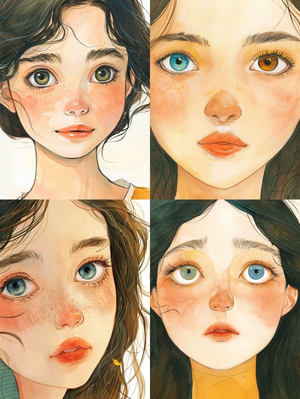 Whimsical Watercolor Portrait