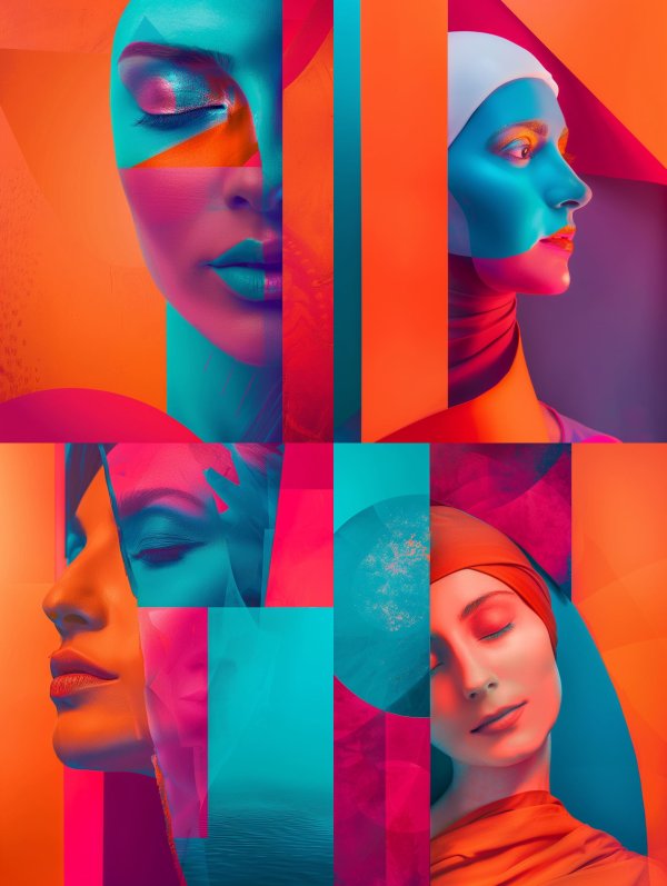 Neon Prism Portrait