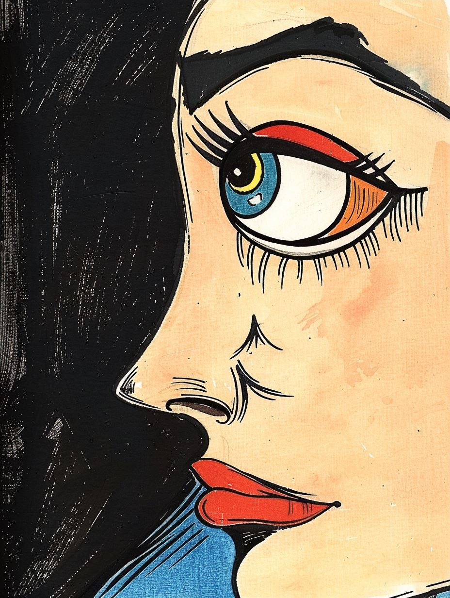 Bold Ink Expressionist Portrait