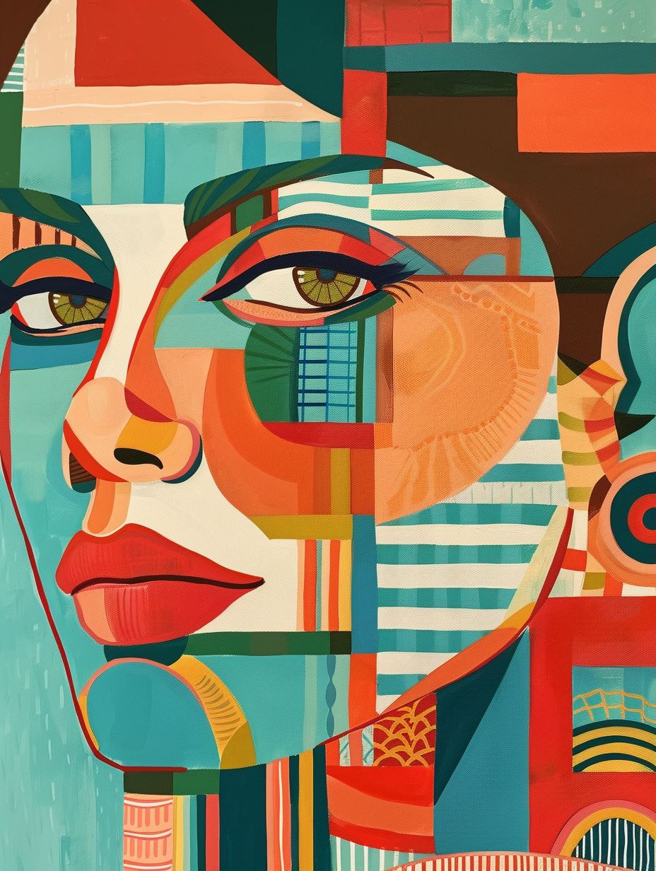 Geometric Prism Portrait Study