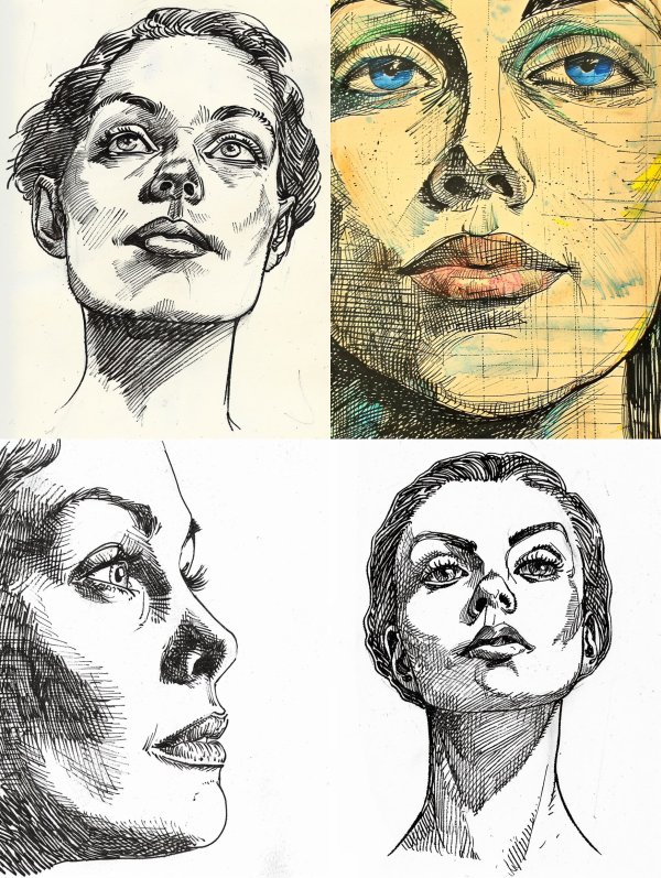 Ink Hatching Portrait