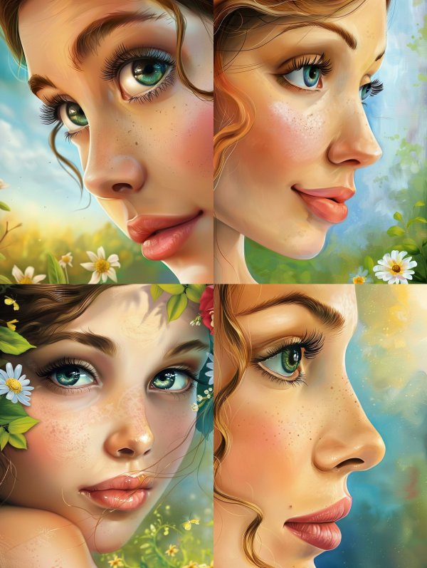 Ethereal Gaze in Summer Bloom