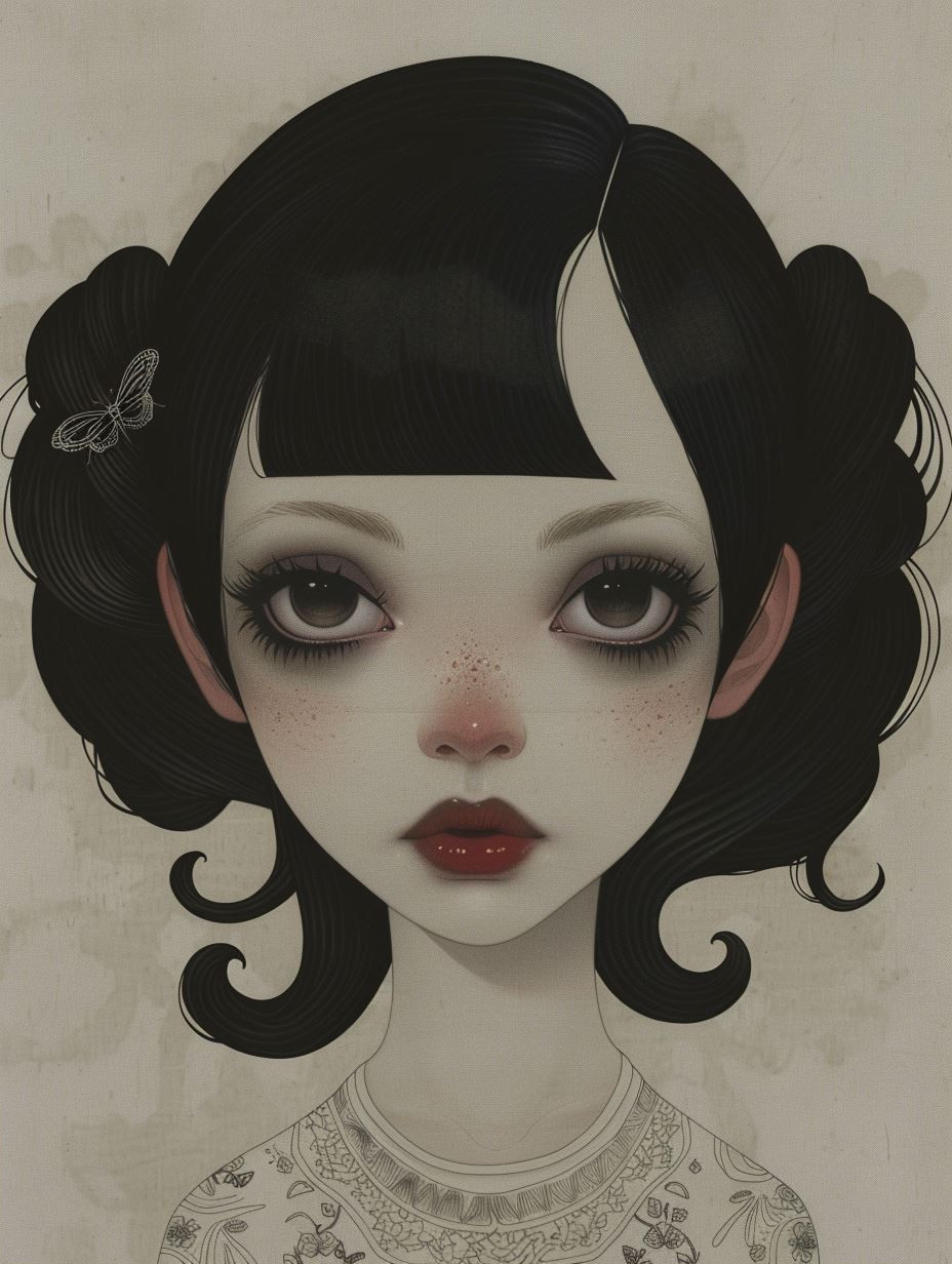 Melancholy Doll Portrait