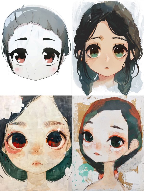 Ethereal Masked Anime Portrait