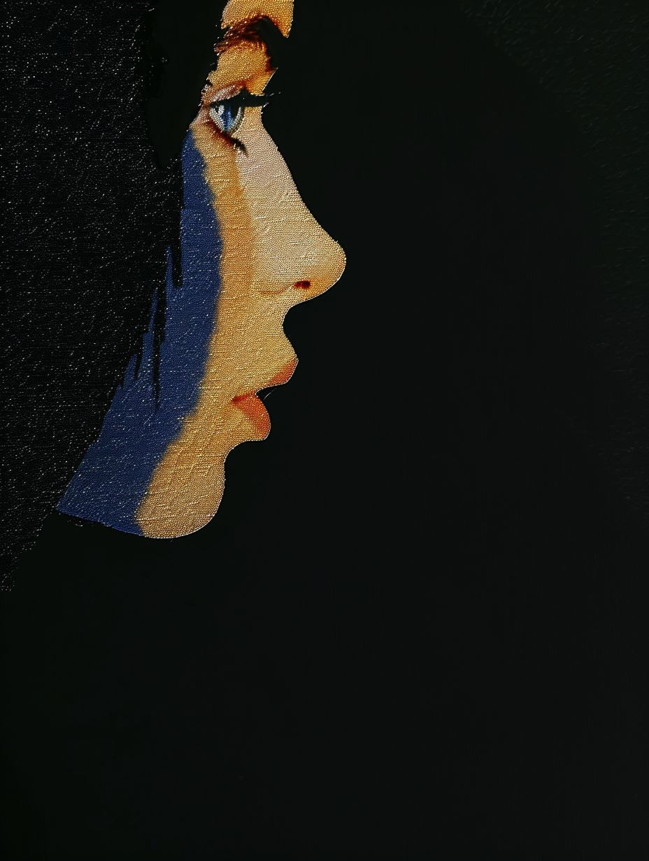 Shadowed Profile in Deep Contrast