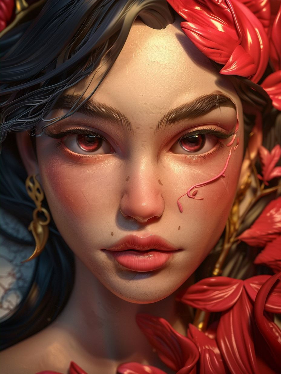 Celestial Ethereal Floral Portrait