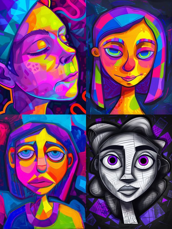 Neon Prism Portrait