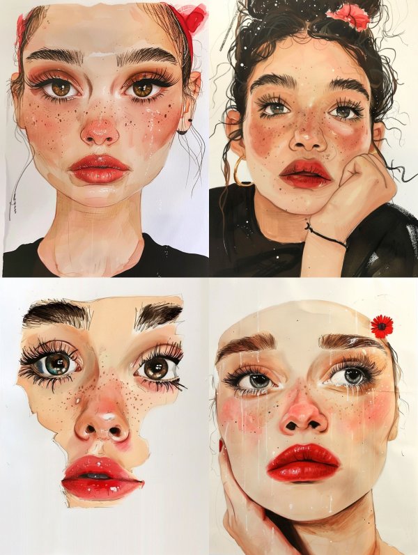 Watercolor Freckle Muse
