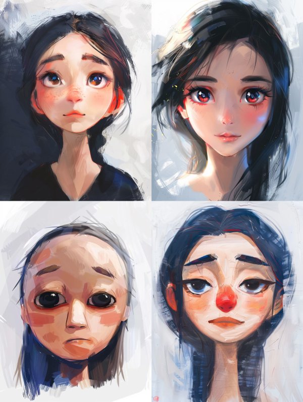 Ethereal Gaze Digital Portrait