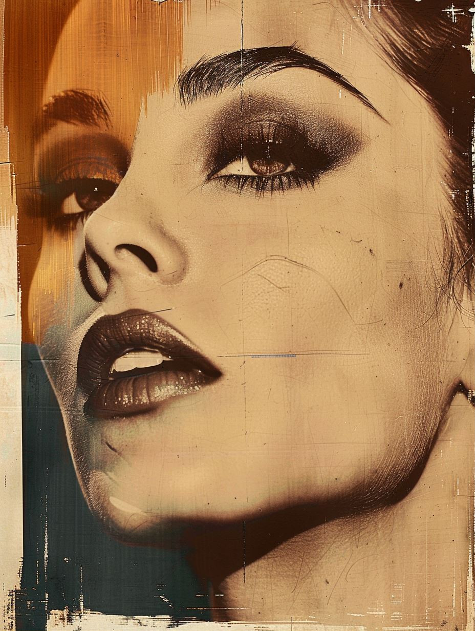 Vintage Grunge Glamour Portrait