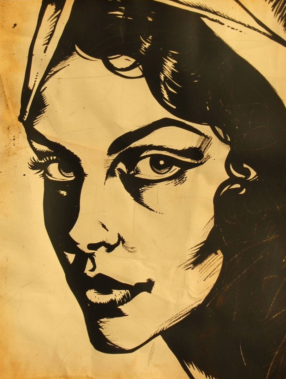 Noir Gothic Ink Portrait - Image 4