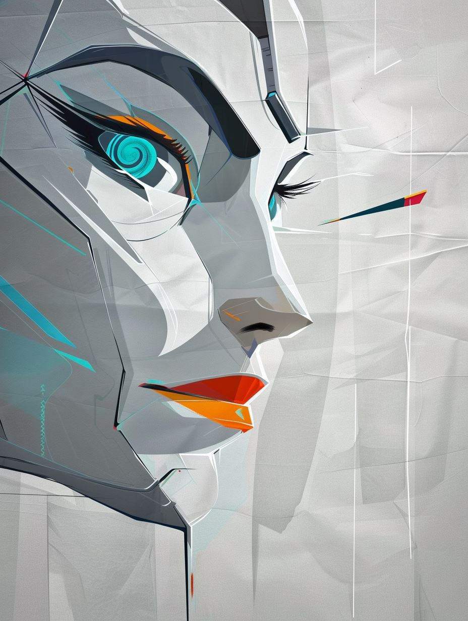 Neon Soul Cybernetic Portrait