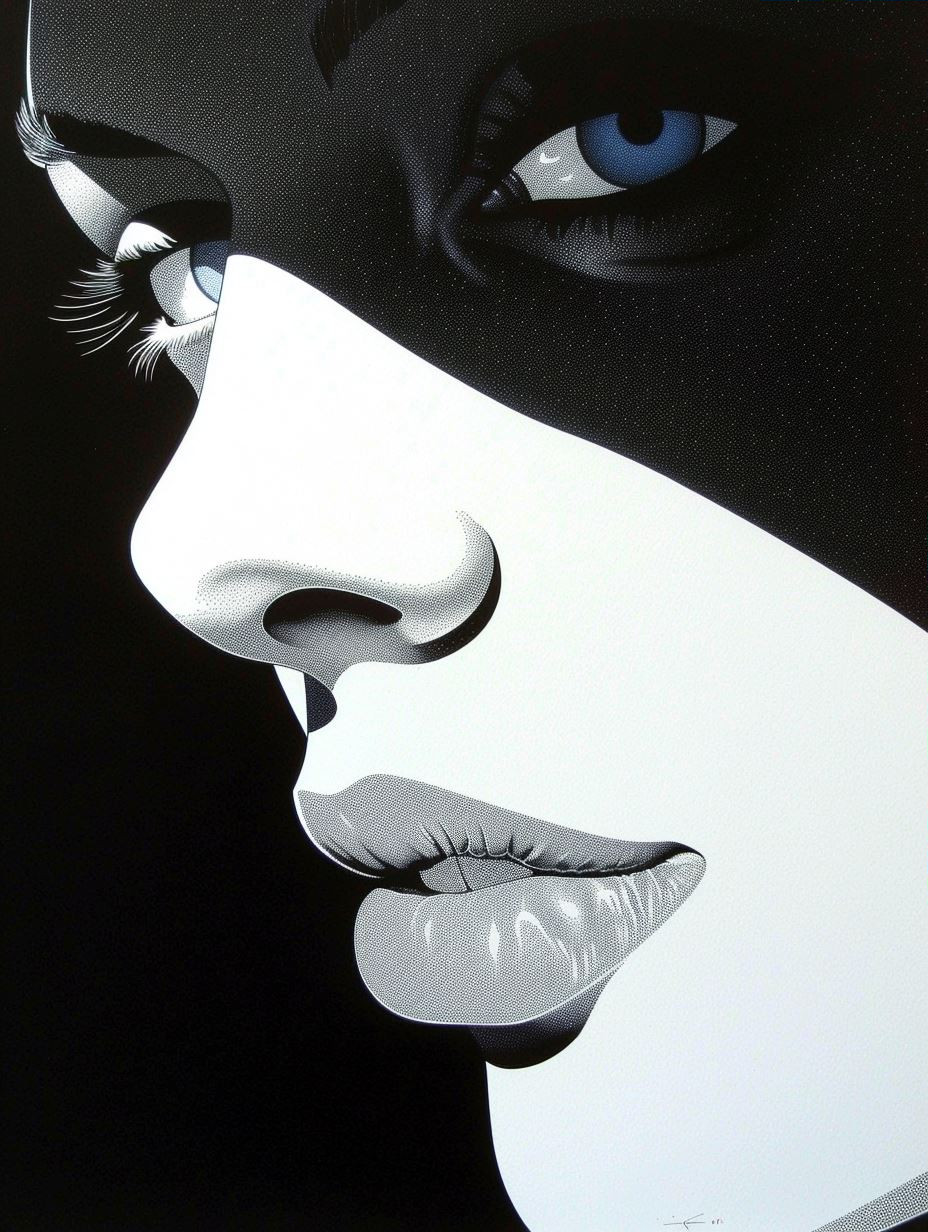Neon Prism Portrait Profile