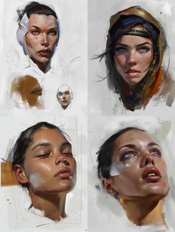 Ethereal Digital Portrait Studies