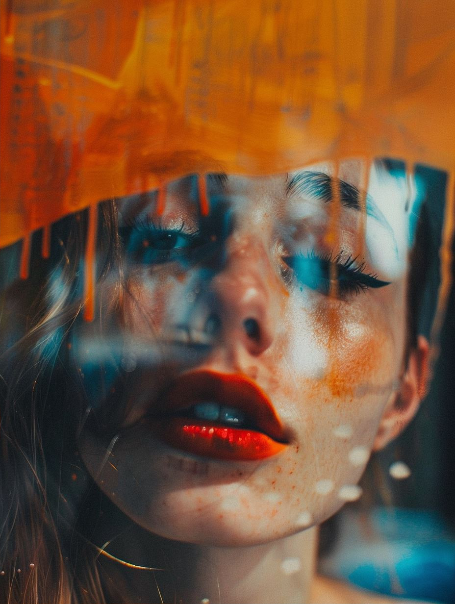 Ethereal Gaze Through Glass