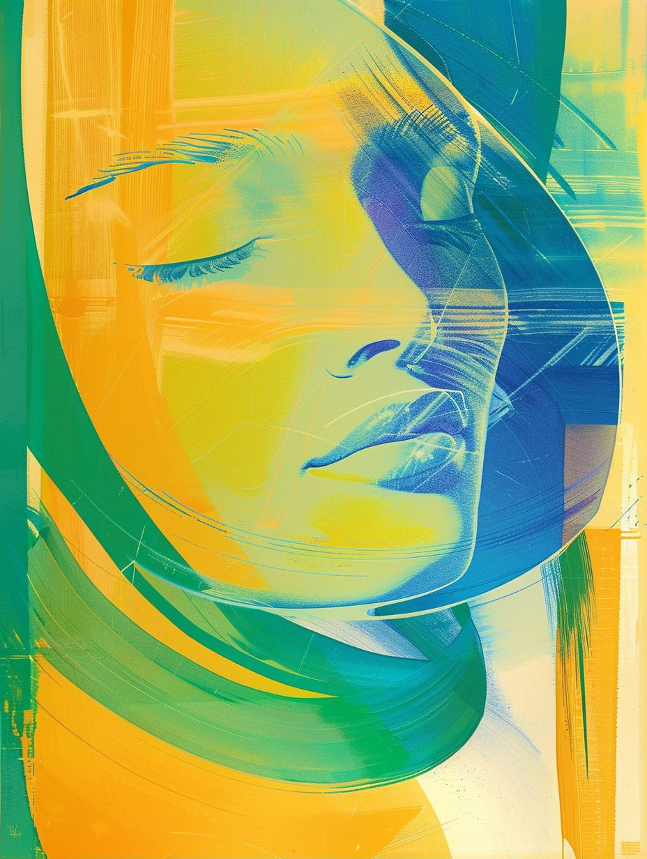 Neon Prism Portrait Study