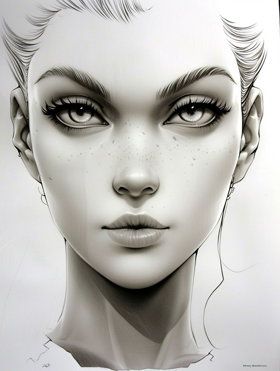 Ethereal Monochrome Portrait Study