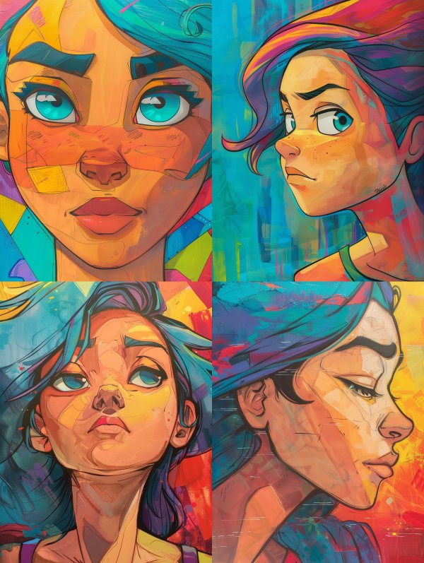Vibrant Neon Pop Art Portrait