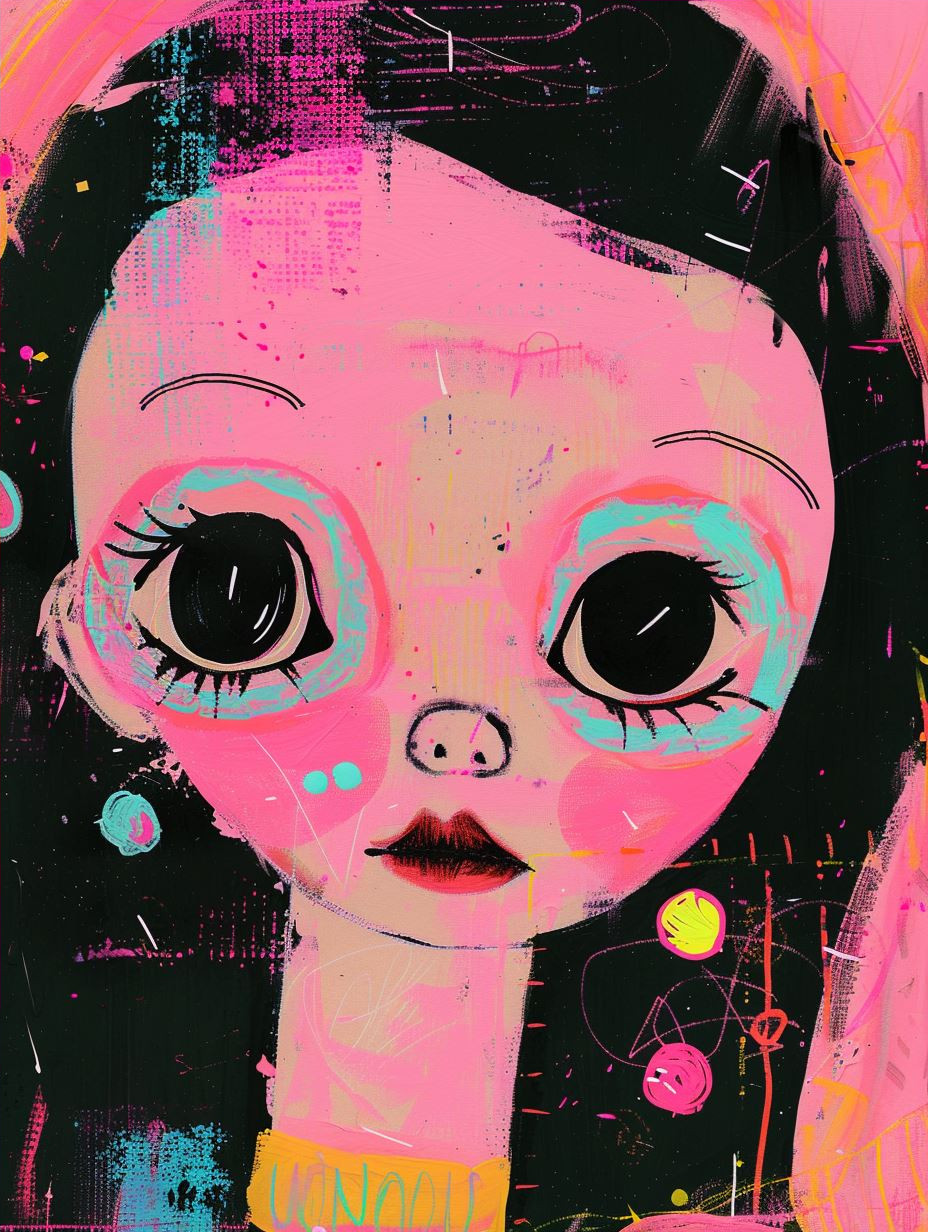 Neon Psychedelic Portrait
